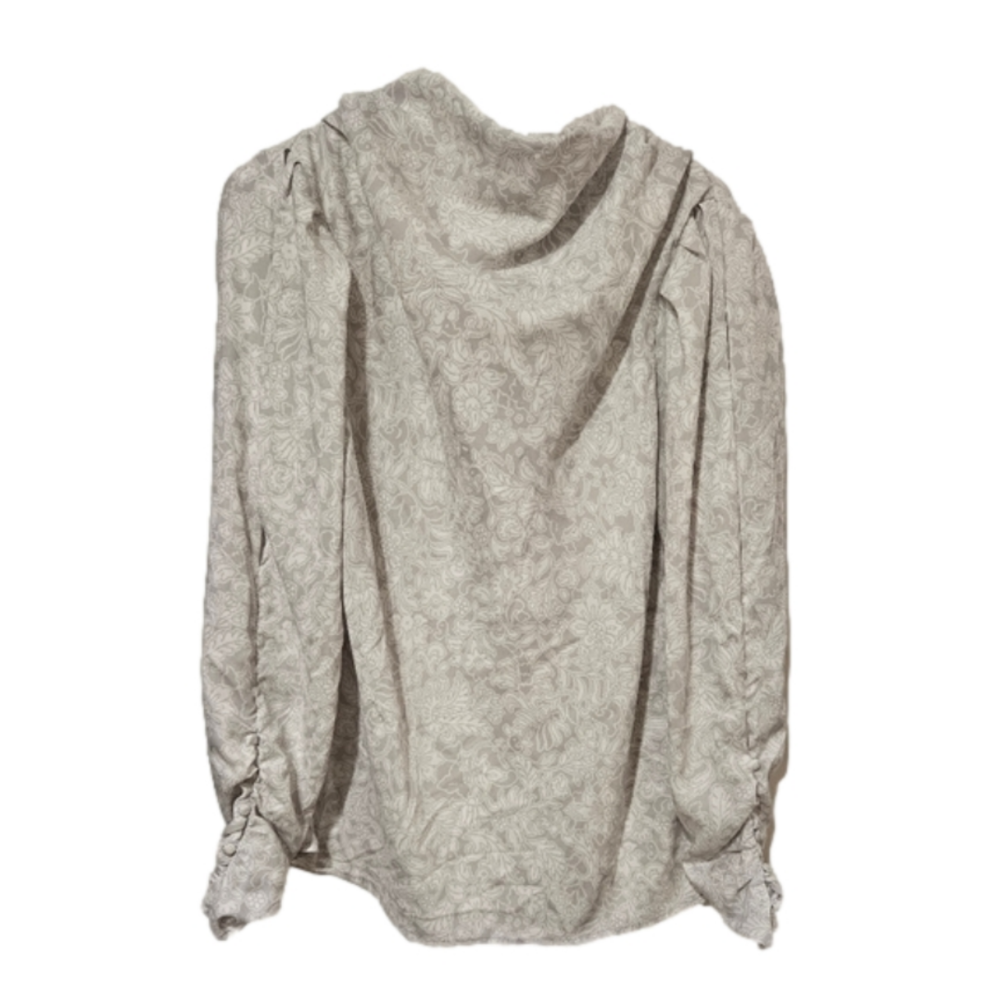 *3 for $20* Ann Taylor Grey and White Paisley Blouse